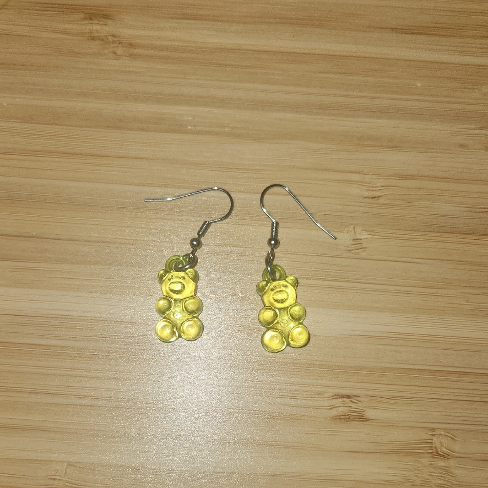 Green Gummy Bear Earrings
